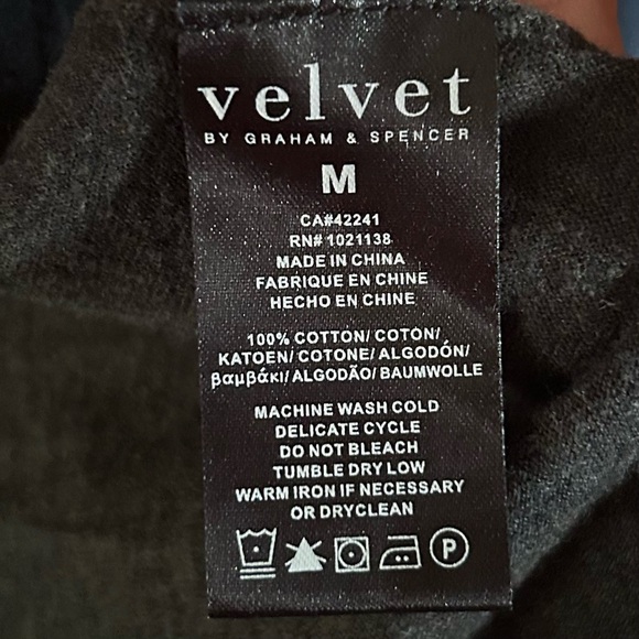 Velvet Graham Spencer Gray 100% Cotton Sheer Turtleneck Long Sleeve Sweater sz M - Picture 7 of 10